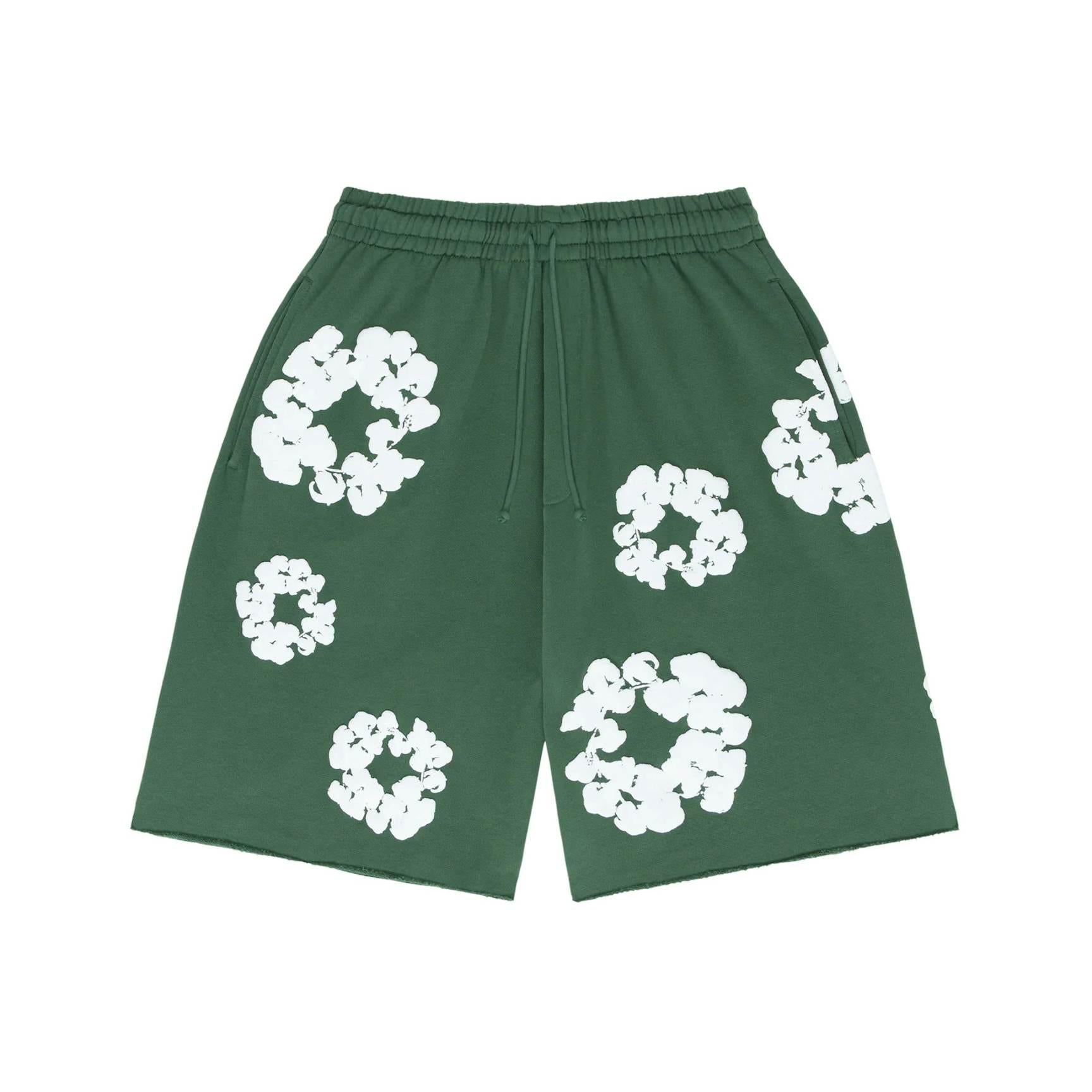 Denim Tears The Cotton Wreath Shorts - Green – Lisabona Streetwear