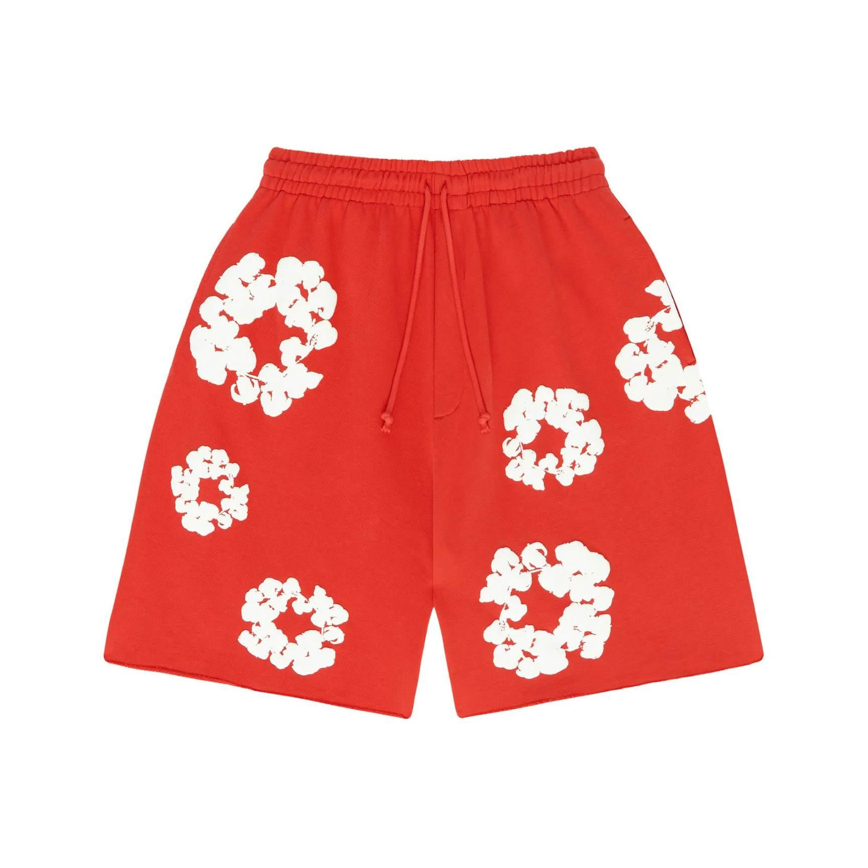 Denim Tears The Cotton Wreath Shorts - Red – Lisabona Streetwear