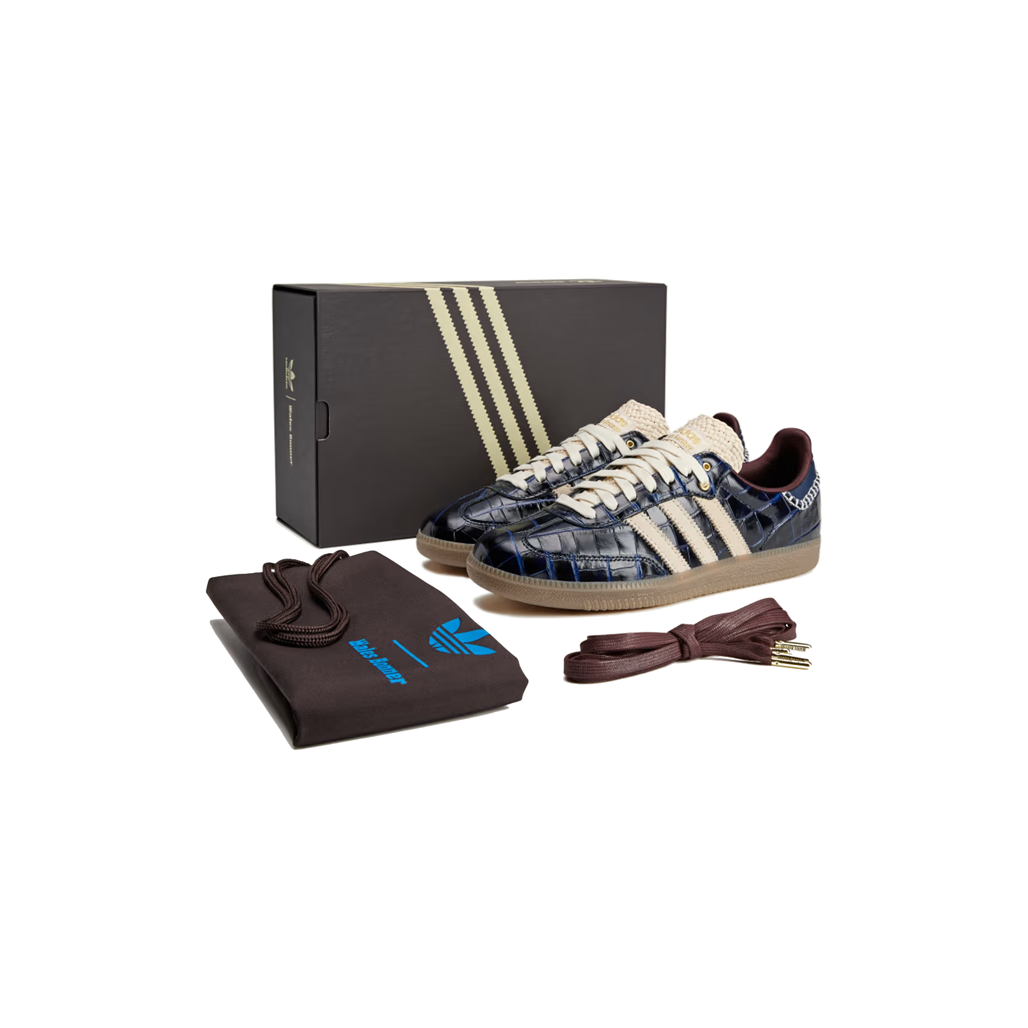 Adidas Samba - Wales Bonner Navy Blue Croc