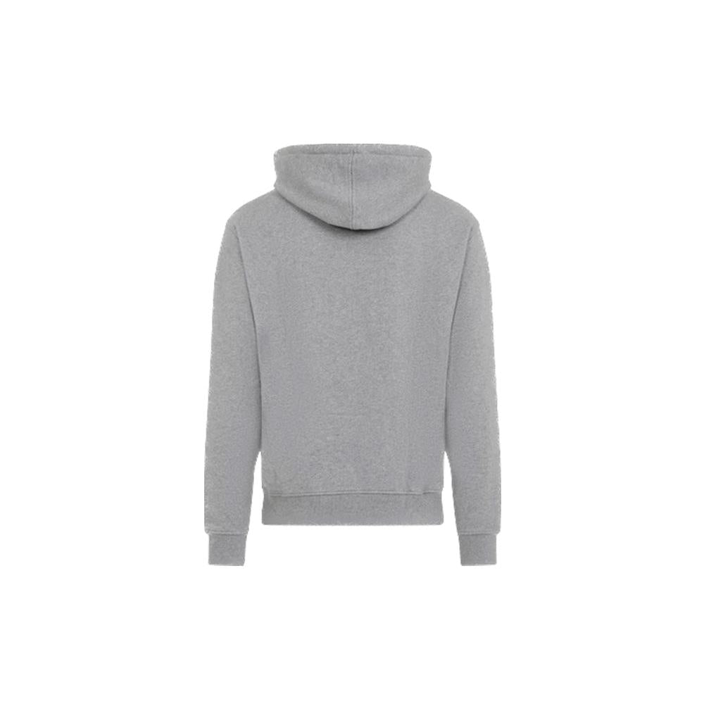 Ami Paris Small Red Ami De Coeur Hoodie - Heather Grey