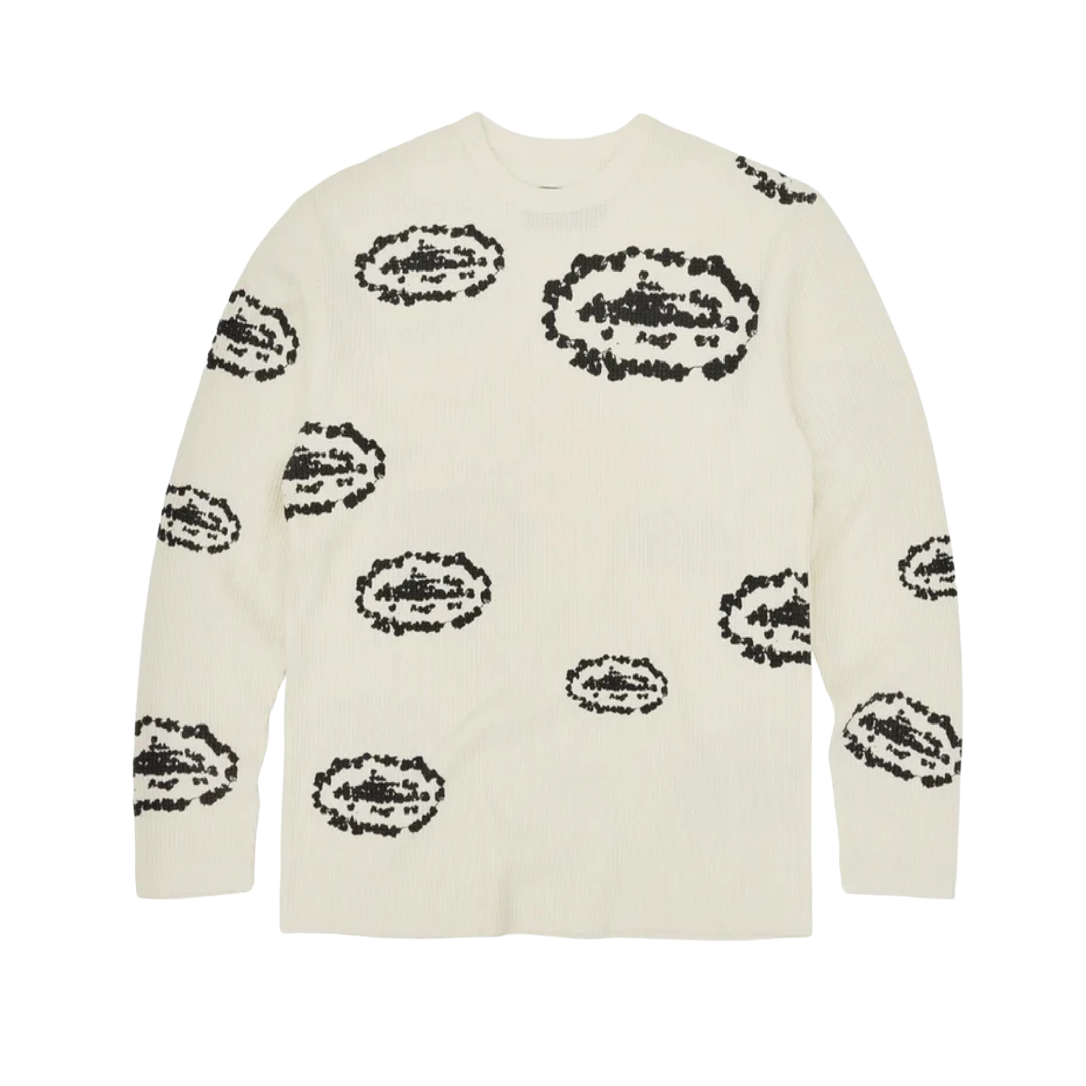 Corteiz x Denim Tears Island Wreath Waffle Thermal - Cream