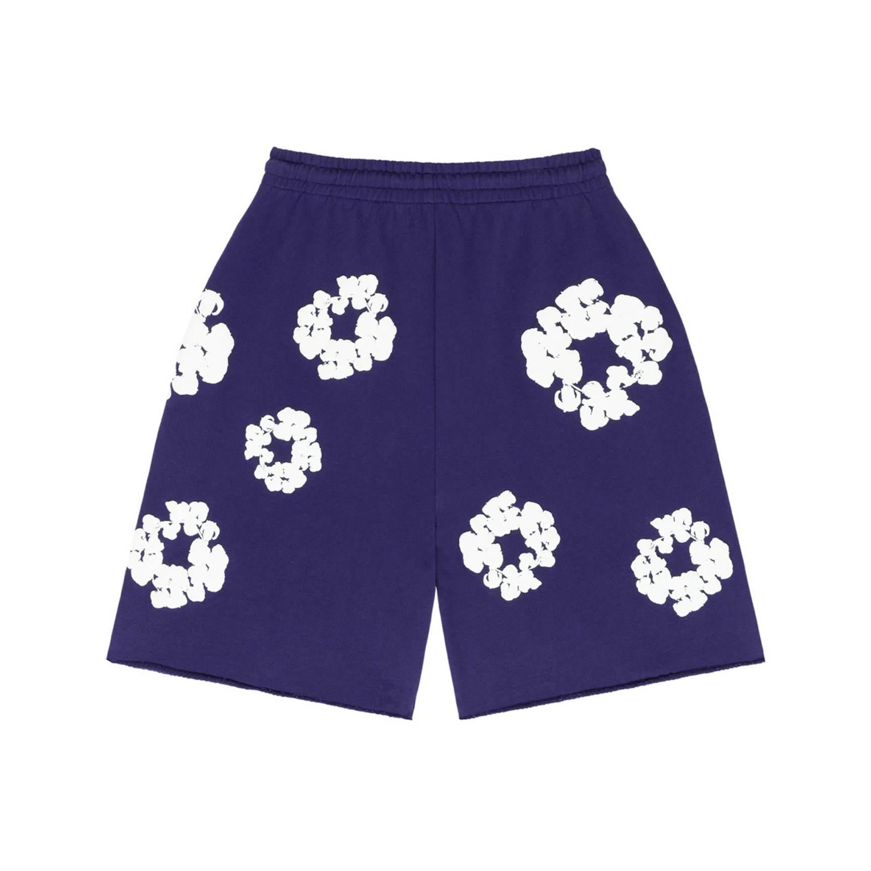 Denim Tears The Cotton Wreath Shorts - Purple