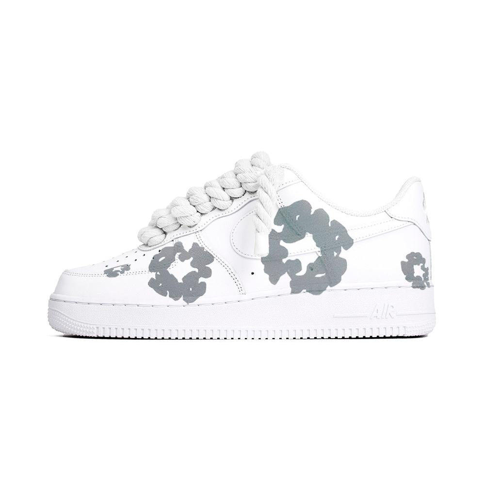 Nike Air Force 1 Low Rope Laces - Denim Tears White
