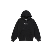 Supreme MM6 Maison Margiela Box Logo Zip Up Hooded Sweatshirt - Black