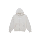 Supreme MM6 Maison Margiela Box Logo Zip Up Hooded Sweatshirt - White