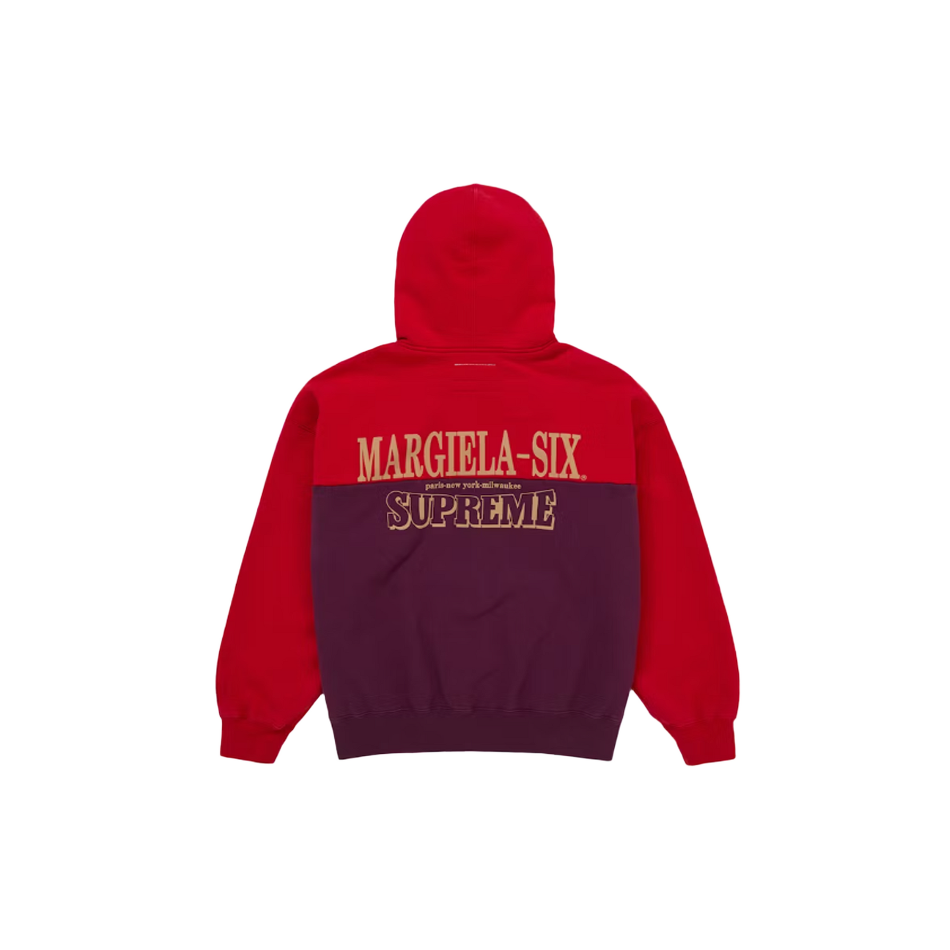 Supreme MM6 Maison Margiela Eagle Zip Up Hooded Sweatshirt - Red Supreme MM6 Maison Margiela Eagle Zip Up Hooded Sweatshirt - Red